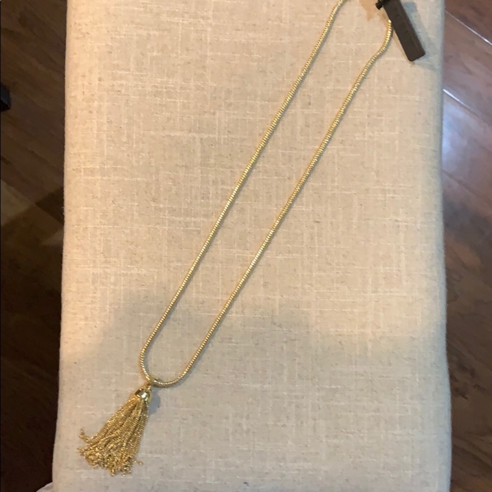 J.Crew gold tassel necklace NWT